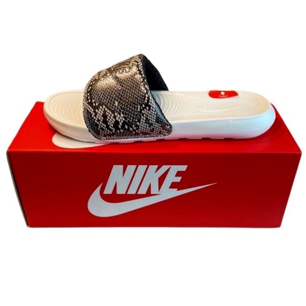 Nike Victori One Womens White Gray Slides Size 10‎ Sandals